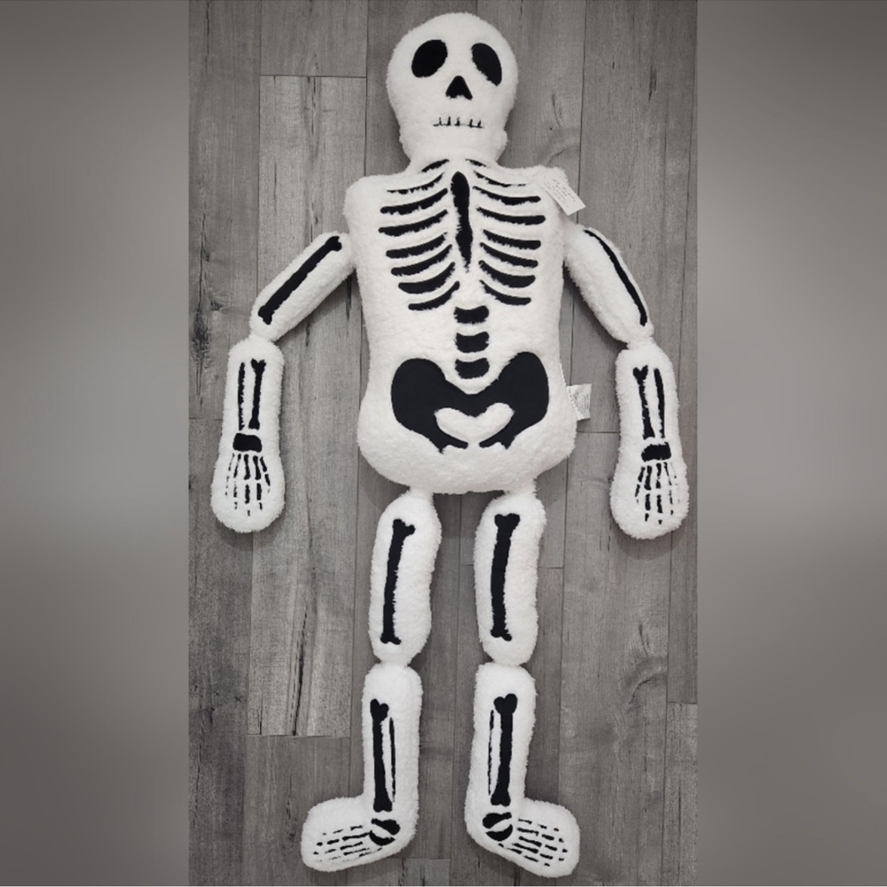 Isaac Mizrahi Plush Skeleton XL Pillow 5 Foot Halloween Decor TikTok Viral NWT